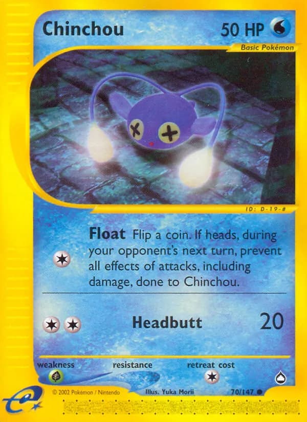 Chinchou card in English