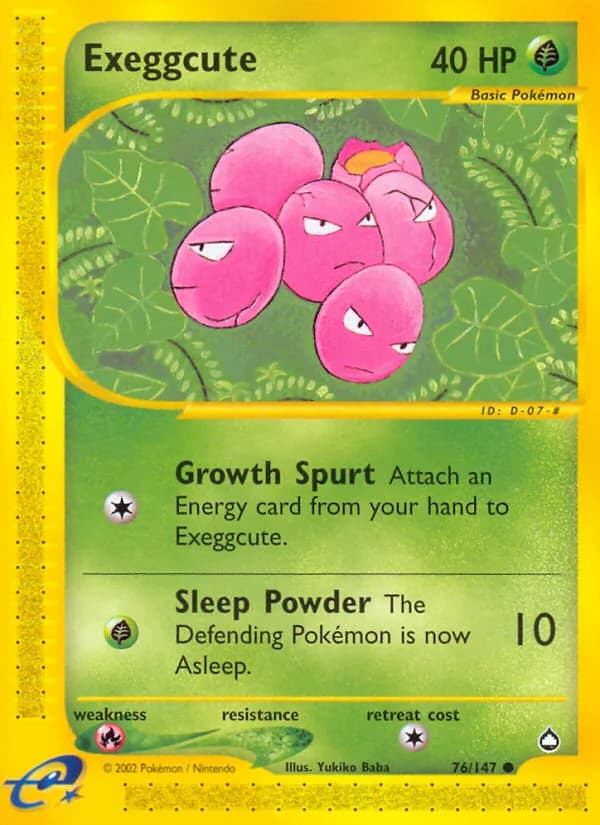 Exeggcute card in English