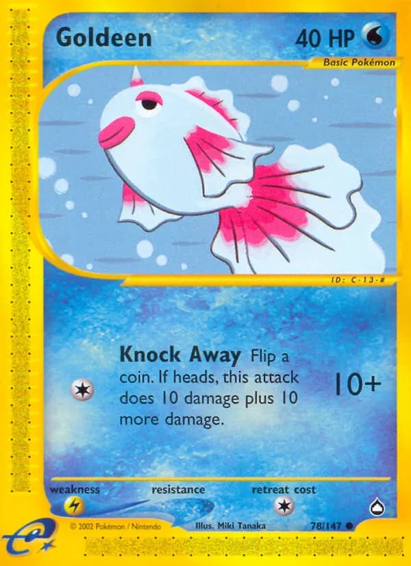 Goldeen card in English