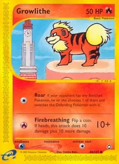 Growlithe card in English