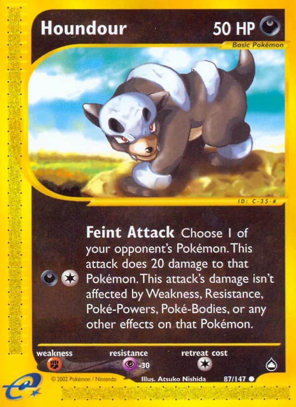 Houndour card in English