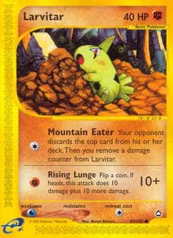 Larvitar card in English