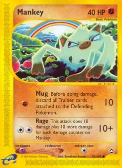 Mankey card in English