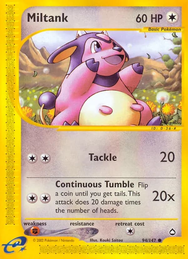 Miltank card in English