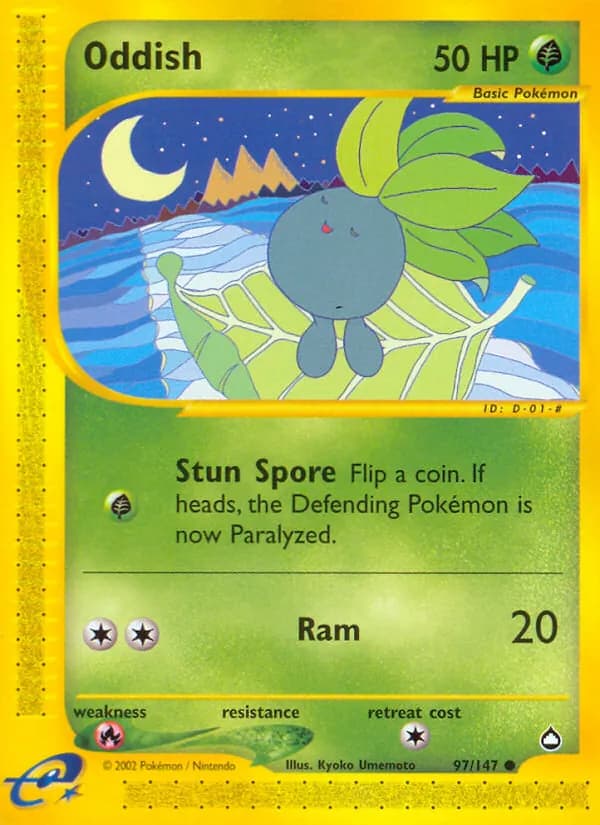 Oddish card in English