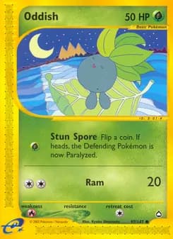 Oddish card in English