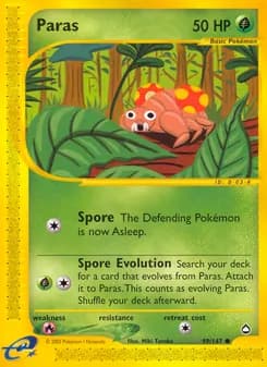 Paras card in English