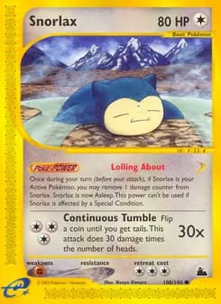 Snorlax card in English