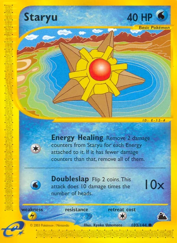 Staryu card in English