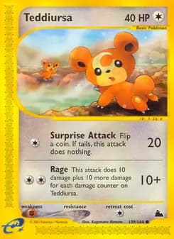 Teddiursa card in English