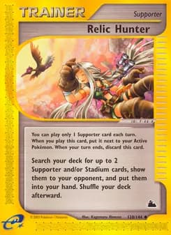 Relic Hunter card in English