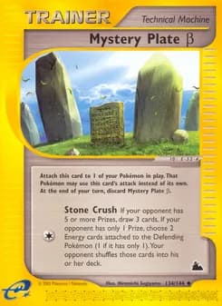 Mystery Plate Beta card in English