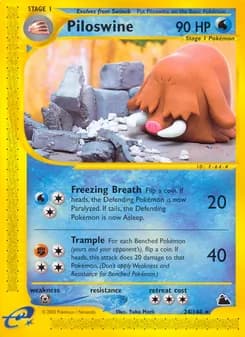 Piloswine card in English