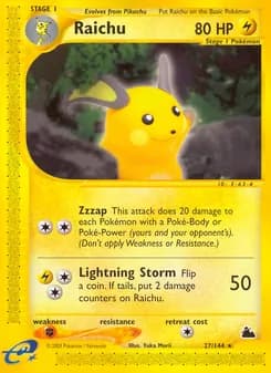 Raichu card in English