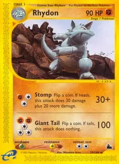 Rhydon card in English