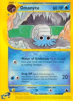 Omanyte card in English