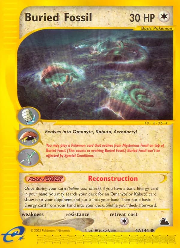 Buried Fossil card in English