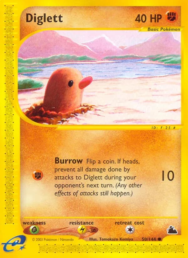 Diglett card in English