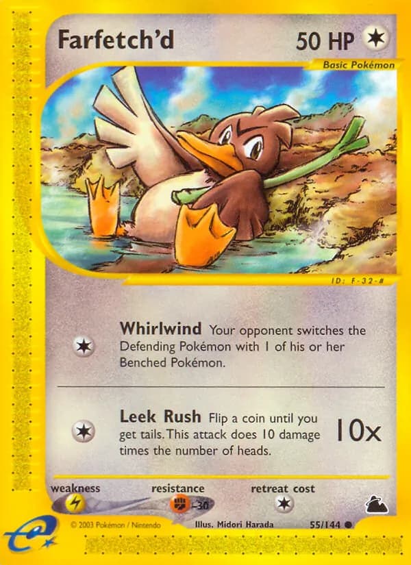 Farfetch'd card in English