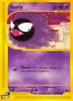 Gastly card in English