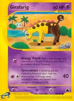 Girafarig card in English