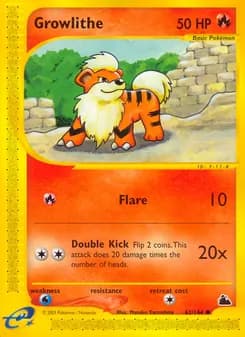 Growlithe card in English