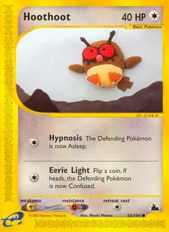 Hoothoot card in English