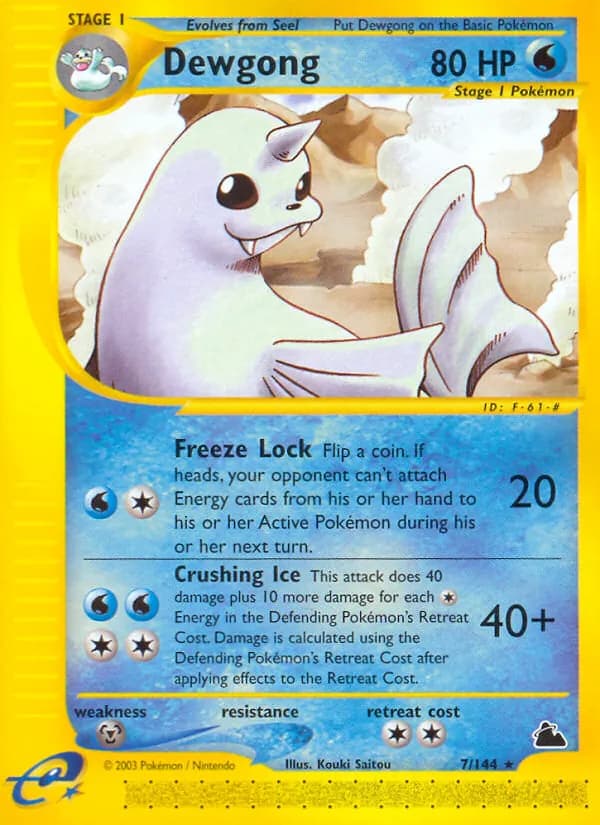 Dewgong card in English