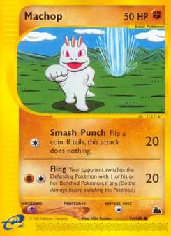 Machop card in English