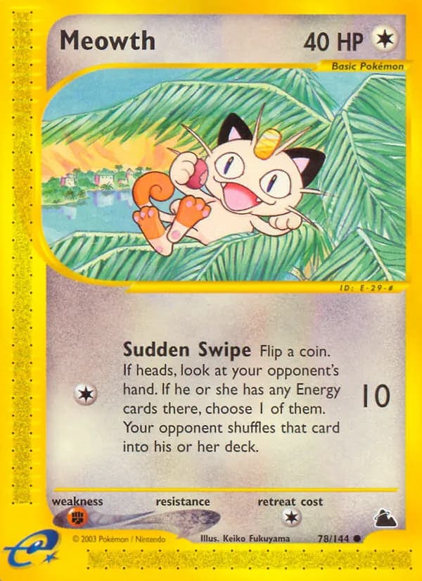 Meowth card in English