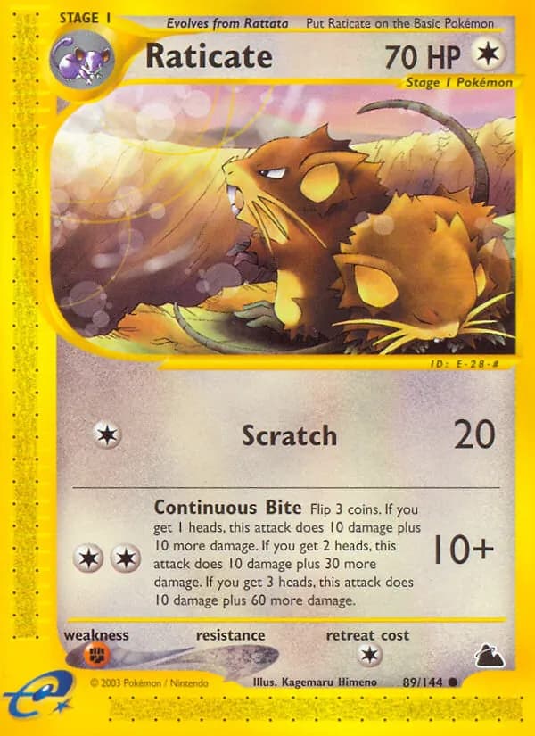 Raticate card in English