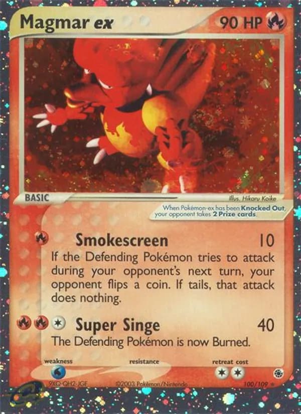 Magmar ex card in English