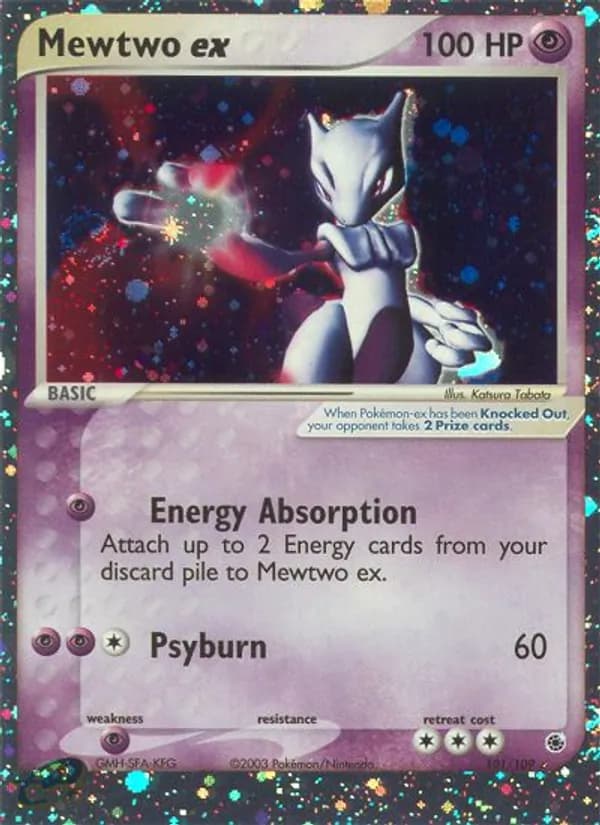 Mewtwo ex card in English