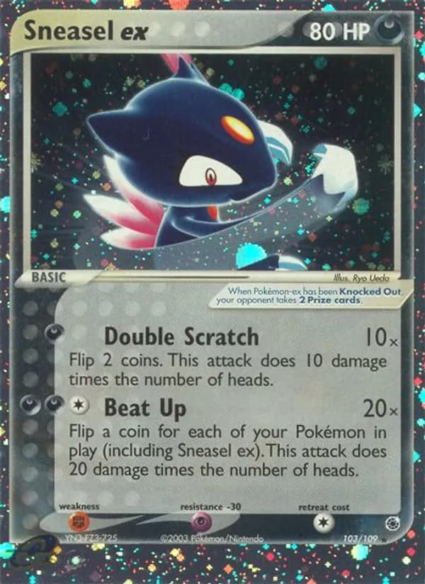 Sneasel ex card in English