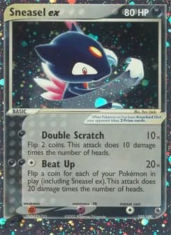 Sneasel ex card in English