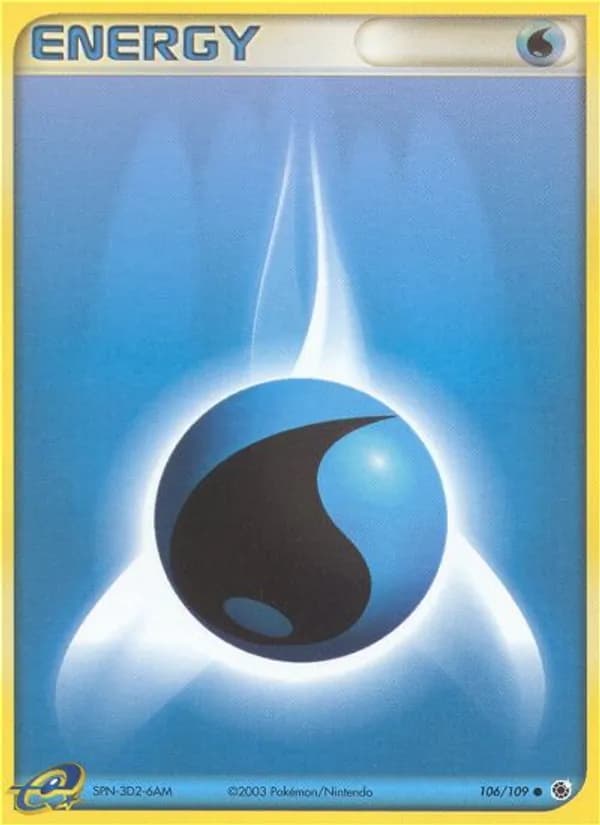 Water Energy card in English