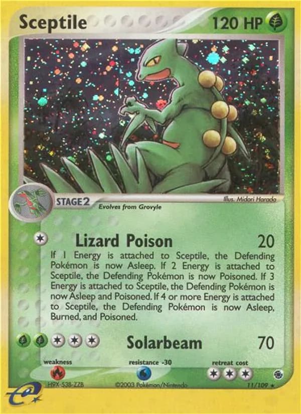 Sceptile card in English