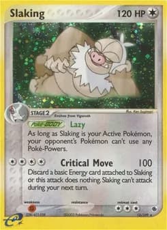 Slaking card in English