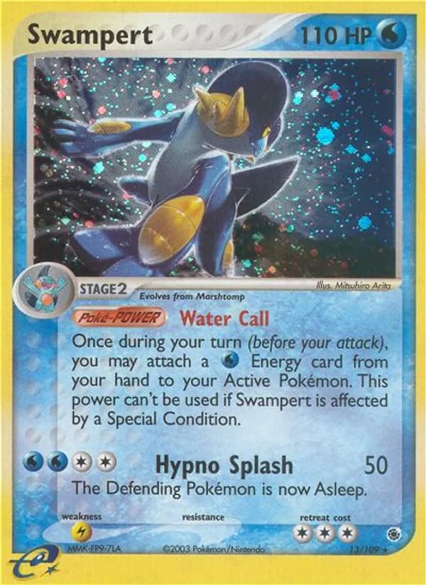 Swampert card in English