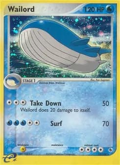 Wailord card in English