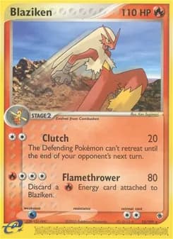 Blaziken card in English