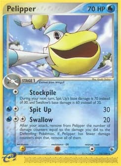 Pelipper card in English