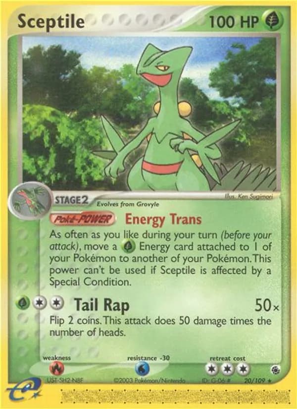 Sceptile card in English