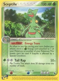 Sceptile card in English