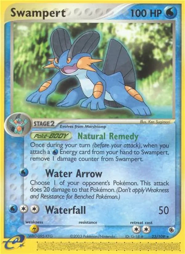 Swampert card in English