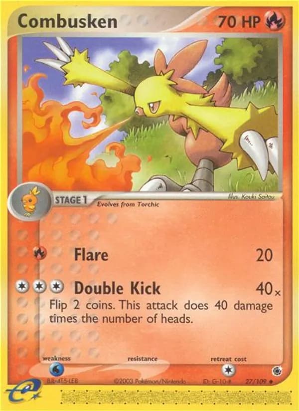 Combusken card in English