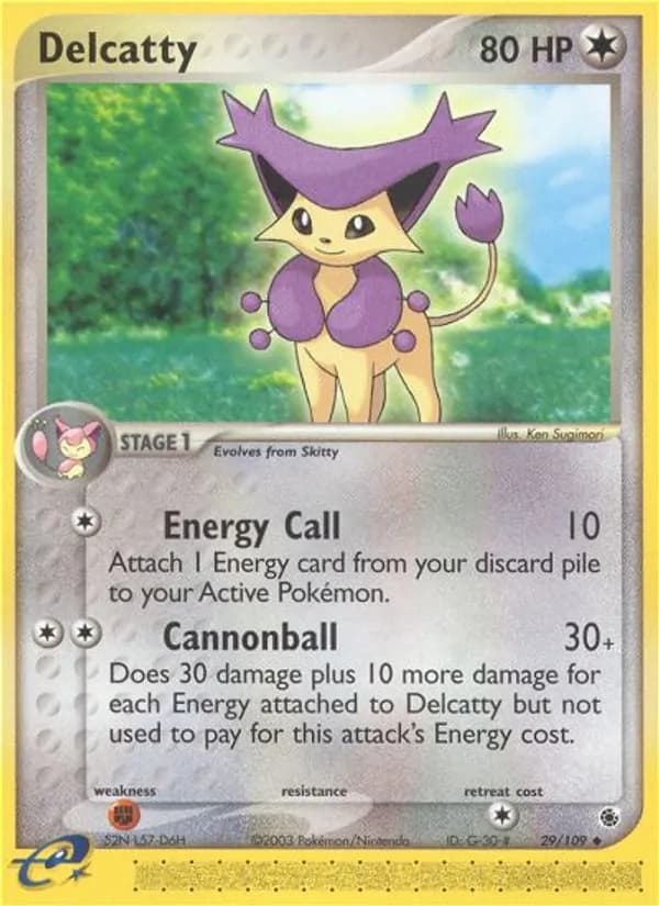Delcatty card in English