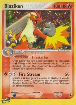 Blaziken card in English