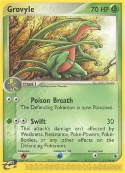 Grovyle card in English