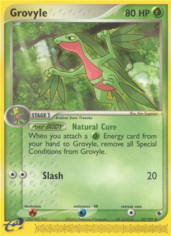 Grovyle card in English